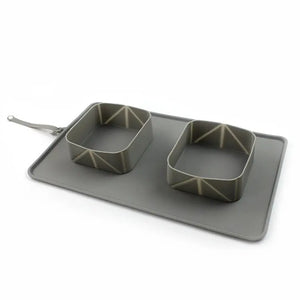 Pet Bowl Silicone Folding Pet Bowl Puppy Paws Place