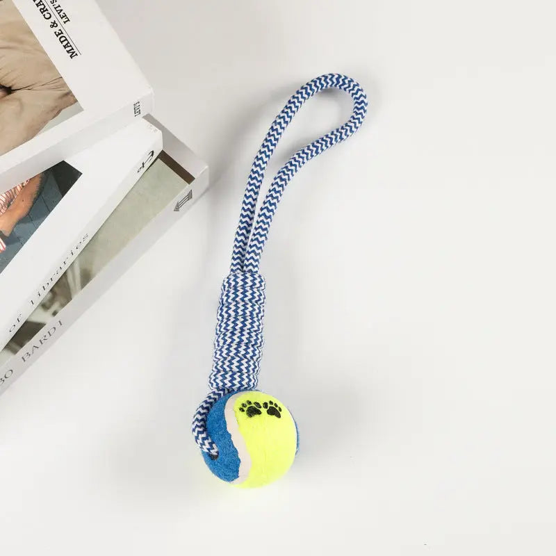 Large And Medium Puppy Relieving Stuffy Bite-resistant Molar With Tennis Cotton String Puppy Paws Place