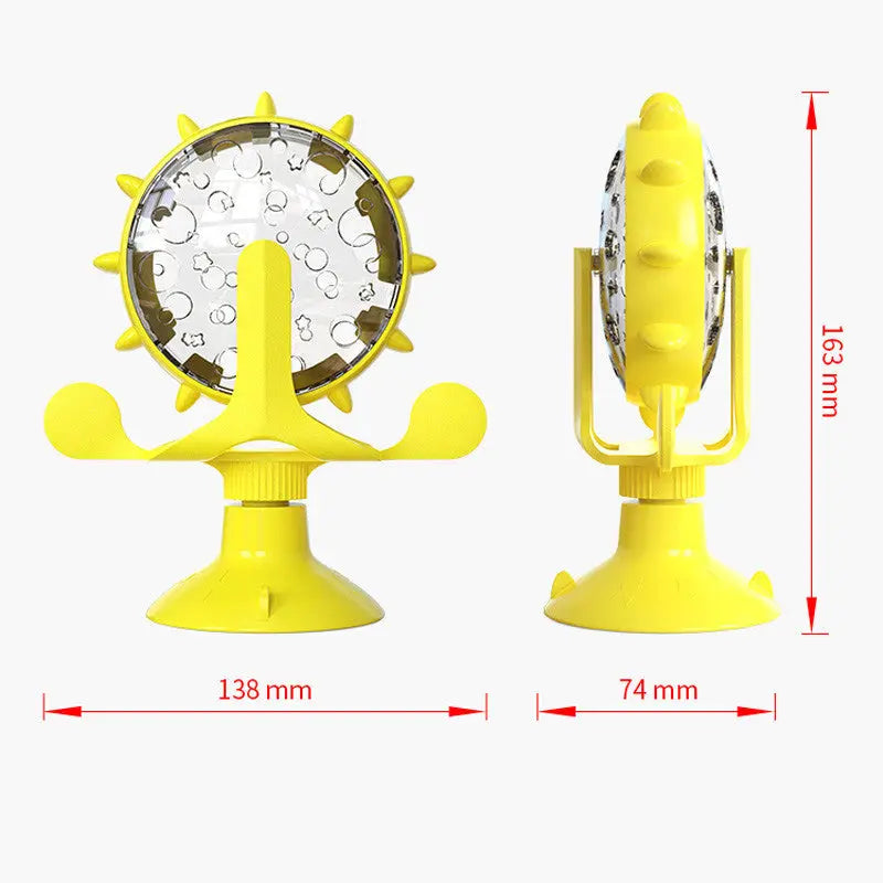 Cat Self-Healing Toy Leaks Food Spinning Windmill Puppy Paws Place