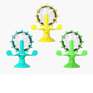 Cat Self-Healing Toy Leaks Food Spinning Windmill Puppy Paws Place