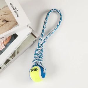 Large And Medium Puppy Relieving Stuffy Bite-resistant Molar With Tennis Cotton String Puppy Paws Place