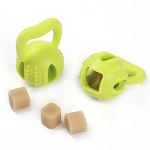 Square Pull Global Bite-resistant Molar Cleaning Cheese Ball Interactive Educational Pet Toy Puppy Paws Place
