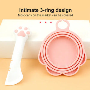Multifunction Pet Canned Spoon Jar Opener Puppy Feeding Mixing Wet Dry Scoop Cat Dog Accessories Feeder Shovel Pets Tableware Multifunction Pet Canned Spoon Jar Opener Puppy Puppy Paws Place
