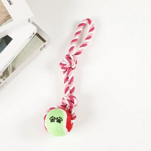 Large And Medium Puppy Relieving Stuffy Bite-resistant Molar With Tennis Cotton String Puppy Paws Place