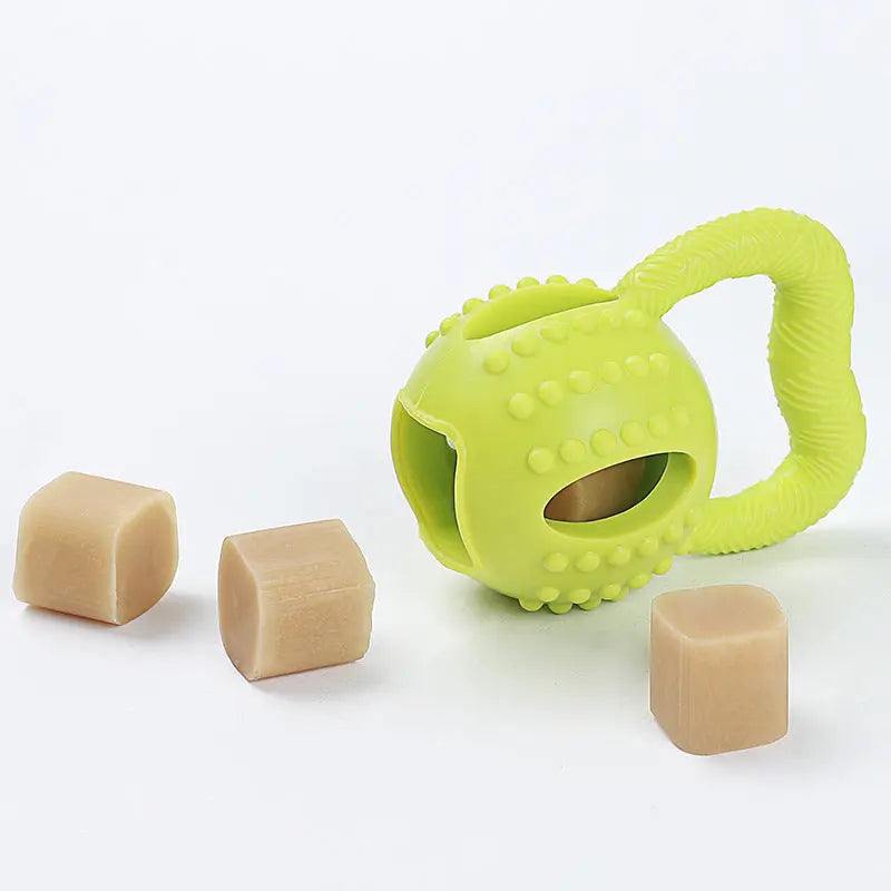Square Pull Global Bite-resistant Molar Cleaning Cheese Ball Interactive Educational Pet Toy Puppy Paws Place