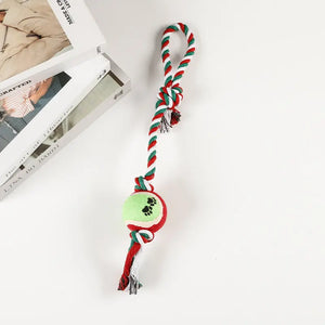 Large And Medium Puppy Relieving Stuffy Bite-resistant Molar With Tennis Cotton String Puppy Paws Place
