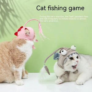 Cat Toy Self-Hi Relieving Stuffy Kitten Funny Supplies Hat Puppy Paws Place