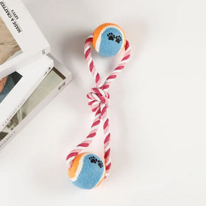 Large And Medium Puppy Relieving Stuffy Bite-resistant Molar With Tennis Cotton String Puppy Paws Place