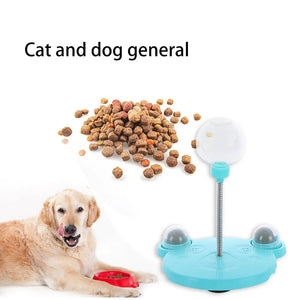 Pet Feeder Cat Toy Pets Leaking Food Ball Self-Playing Tumbler Funny Swing Feeder Puzzle Toys Playing Training Dispenser Bowl Puppy Paws Place