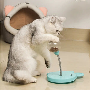 Pet Feeder Cat Toy Pets Leaking Food Ball Self-Playing Tumbler Funny Swing Feeder Puzzle Toys Playing Training Dispenser Bowl Puppy Paws Place