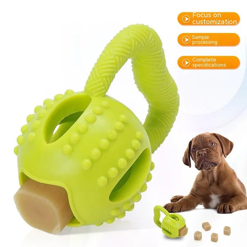 Square Pull Global Bite-resistant Molar Cleaning Cheese Ball Interactive Educational Pet Toy Puppy Paws Place