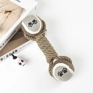 Large And Medium Puppy Relieving Stuffy Bite-resistant Molar With Tennis Cotton String Puppy Paws Place