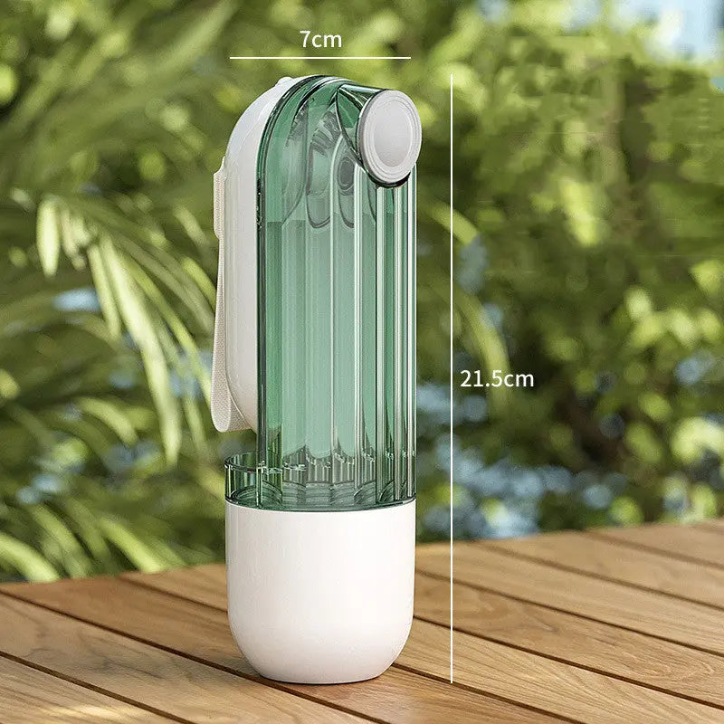 2 In 1 Pet Water Cup Segment Design Green Dog Walking Portable Drinking Cup Dog Feeding Supplies Pet Supplies Dog Walking Water Feeder Pets Products Puppy Paws Place