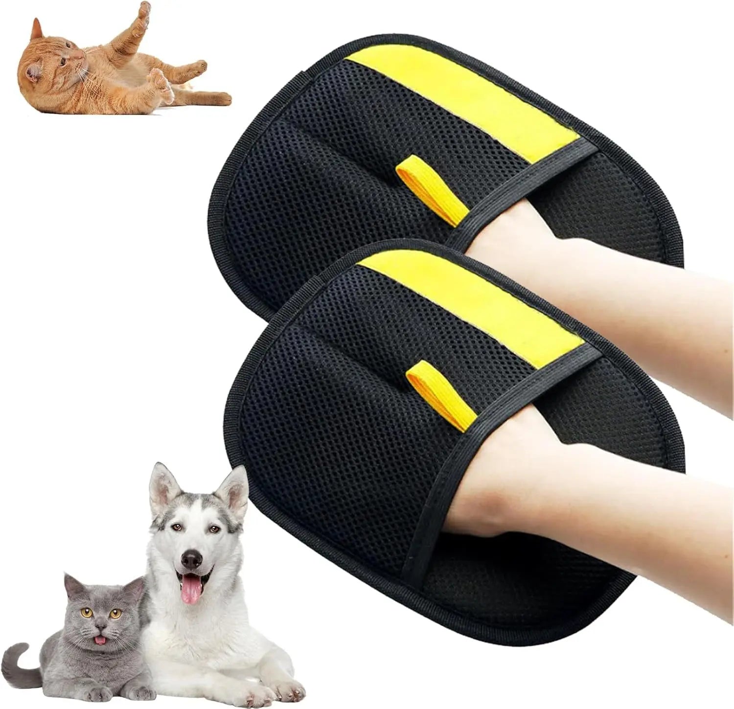 Pet Electrostatic Hair Removal Gloves Two-way Bristle Remover Hair Removal Brush Sticky Hair Artifact Cat Hair Gloves Cat Hair Removal Comb Puppy Paws Place