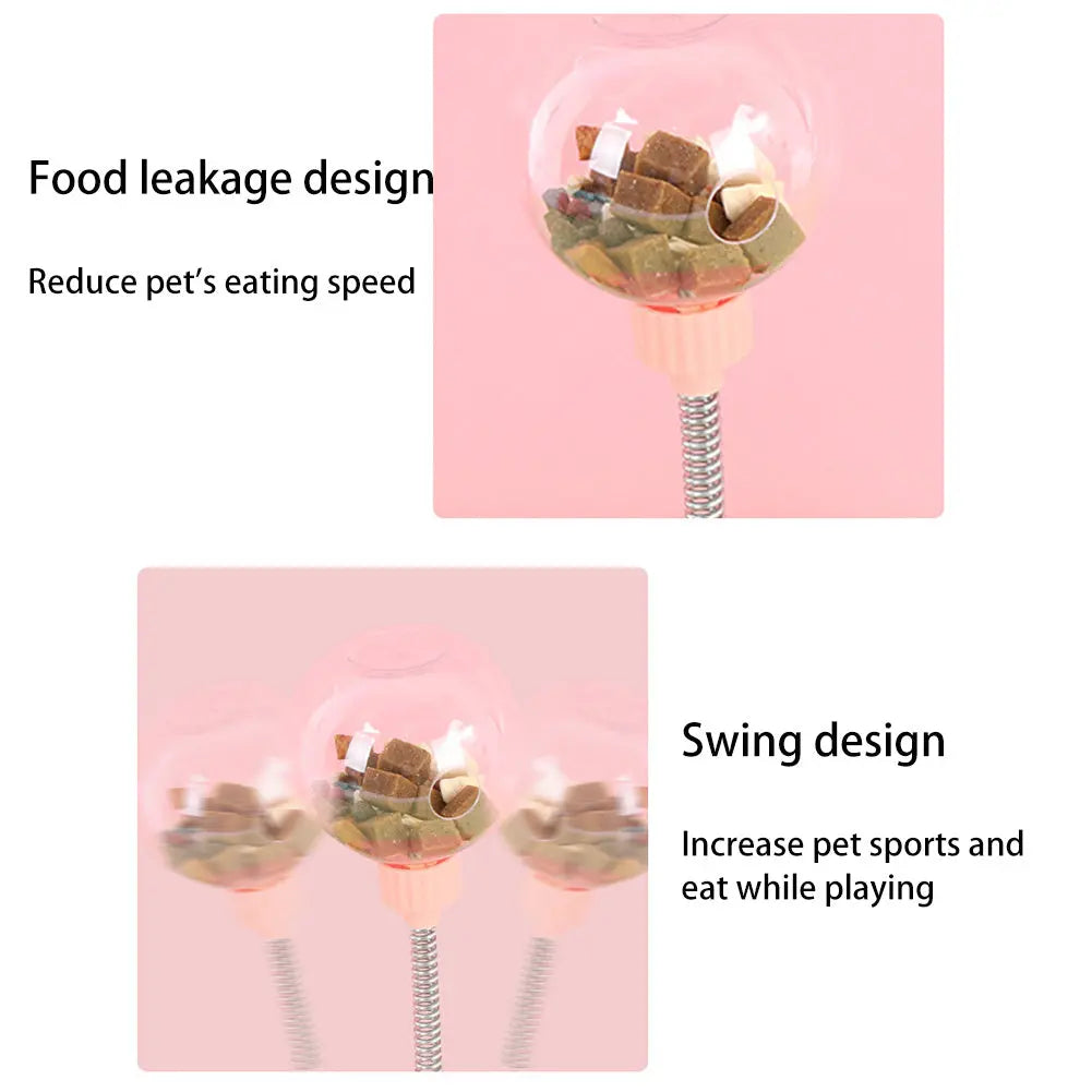 Pet Feeder Cat Toy Pets Leaking Food Ball Self-Playing Tumbler Funny Swing Feeder Puzzle Toys Playing Training Dispenser Bowl Puppy Paws Place