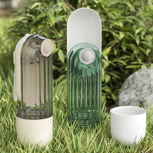 2 In 1 Pet Water Cup Segment Design Green Dog Walking Portable Drinking Cup Dog Feeding Supplies Pet Supplies Dog Walking Water Feeder Pets Products Puppy Paws Place