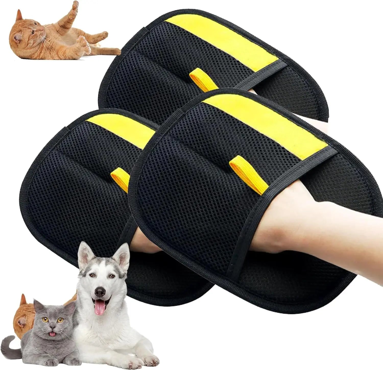 Pet Electrostatic Hair Removal Gloves Two-way Bristle Remover Hair Removal Brush Sticky Hair Artifact Cat Hair Gloves Cat Hair Removal Comb Puppy Paws Place