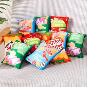 Plush Simulation Sound Paper, Potato Chips, Pet Sound Toys Puppy Paws Place