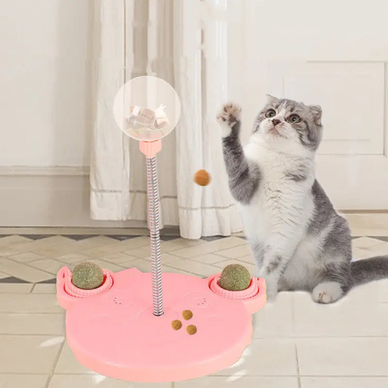 Pet Feeder Cat Toy Pets Leaking Food Ball Self-Playing Tumbler Funny Swing Feeder Puzzle Toys Playing Training Dispenser Bowl Puppy Paws Place