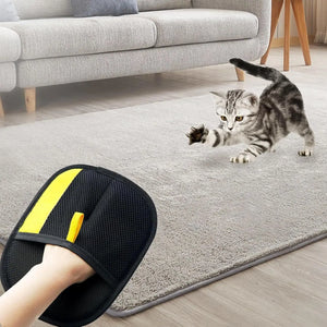 Pet Electrostatic Hair Removal Gloves Two-way Bristle Remover Hair Removal Brush Sticky Hair Artifact Cat Hair Gloves Cat Hair Removal Comb Puppy Paws Place