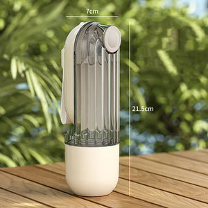 2 In 1 Pet Water Cup Segment Design Green Dog Walking Portable Drinking Cup Dog Feeding Supplies Pet Supplies Dog Walking Water Feeder Pets Products Puppy Paws Place